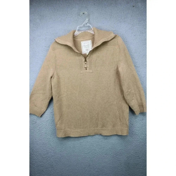 Ralph Lauren Jeans Co. Women's Sweater-Size XL-Neck Zip-3/4 Sleeves - Picture 1 of 8